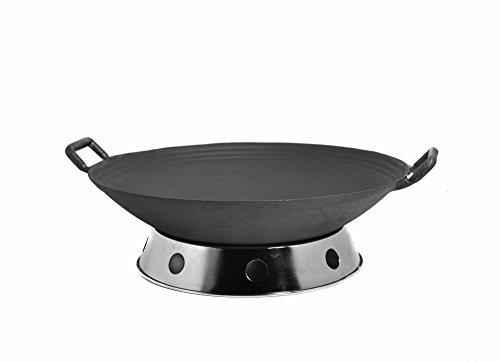 Light Weight Traditional Cast Iron Wok with Wok Ring, 340mm (13.39-Inch) - Thumbnail 5