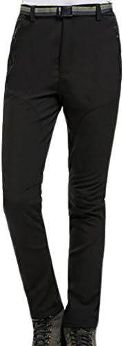 Sweatwater Womens Fleece-Lined Waterproof Hiking Outdoor Mountain Pants Black XX-Large