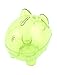 uxcell Plastic Collectible Piggy Bank Coin Savings Money Cash Box Clear Green