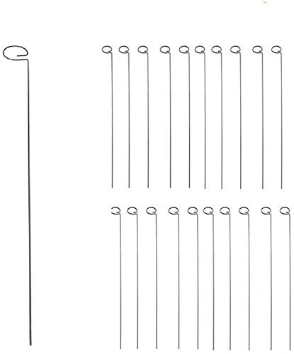 MTB Green 36inch Single Stem Plant Support Stakes Pack of 20, Flower Support Rings, Gardening Planter Cages for Single Stem Flowers,Amaryllis,Peony,Lily,Narcissus