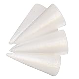MagiDeal 5 Pieces Unfinished Blank DIY Christmas Tree Cone Shape Styrofoam Foam for Modeling Craft DIY 150mm