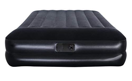 [- Bestway Airbeds Flocked Aeroluxe Quick Inflation Indoor Air Mattress with Built-In Pump/Pillow a
