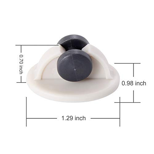 Pndbnq Self Adhesive Wheels 12PCS Mini Casters Small Sturdy Universal Plastic Caster White