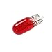 Partsam 8pcs 194 168 Miniature Halogen Bulbs Red Glass Side Marker Red Light RV Camper 12V 5W