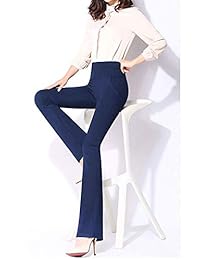 Pantalones de yoga para dama, elásticos, para trabajos de oficina, cintura alta y apenas vuelan