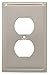 Liberty Hardware 126362 Country Fair Single Duplex Wall Plate, Satin Nickel