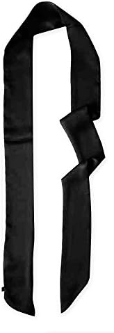 FANICE Women Stylish Skinny Chic Choker Silky Soft Scarf Necktie (Black)
