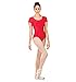 Adult Short Sleeve Dance Leotard,D5102BLKM,Black,Medium