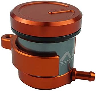CNC Aluminum Front Brake Clutch Fuel Tank Main Cylinder Oil Cup Motorcycle Mud Bicycle ATV Enduro Quad Titanium Alloy (Color : Orange)