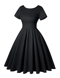 MINTLIMIT Vestido de cóctel de manga corta para mujer, estilo retro de los años 50