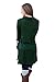 MIXMAX Women Lapel Neck Long Sleeve Loose Dress Sides Slit Shirt Dress (Medium, Green)