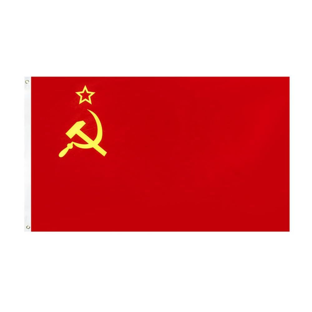 Soviet Union Flag 3x5 Ft Large with Brass Grommets Union of Soviet Socialist Republics Flag Party Festival Procession Celebration Sport Activities Garden Home Remembrance Day Decoration 90 X 150cm