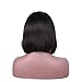 Smartinnov Human Hair Bob Wig, Natural Black HD Lace Front Bob Wig 8inch Straight Glueless Pre Plucked 180% Density Virgin Human Hair 13x4 Transparent Lace Middle Part Short Cut for Women