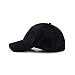 JOOWEN 6 Panel Faux Suede Baseball Cap Classic Adjustable Soft Plain Hat (Black)