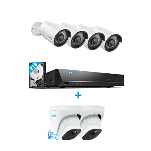 Reolink 5MP PoE Security Camera System Bundle, 6pcs 5MP Smart