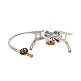Outry 3500W Foldable Camping Gas Stove with Piezo Ignition, Outdoor Windproof Portable Backpacking Stove Cooking with Carrying Case Box (3500W)