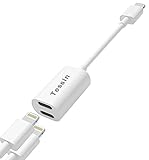 [Upgrade] iphone 7 Plus Adapter & splitter, Dual Lightning Port Headphone Apple Audio & Charge Adapter Accessories for iPhone 7 / 7 Plus by TESSIN