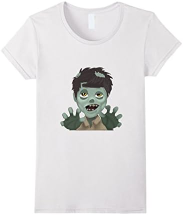 Womens Team Zombie Emoji Small White