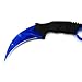 WeTop Karambit Knife, CS-GO for Hunting Camping Fishing Self Defenses and Field Survival, Stainless Steel Fixed Blade Tactical Knife with Sheath and Cord (Blue Sky).