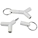 4pcs Headphone Splitter, Jmkcoz Headset Splitter Multi Earphone Splitter Connector Adapter 3.5mm Audio Music Share Adapter Keyring