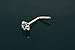 Inspiration Dezigns 20G Rose Gold Prong Set Gem Top L-Shaped Steel Nose Ring Stud