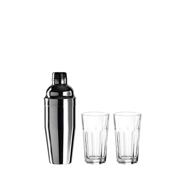 LEONARDO 020953 Shaker 0,7 l Edelstahl - Cocktailshaker 0,7 l, Edelstahl, 240 mm, 3-teilig