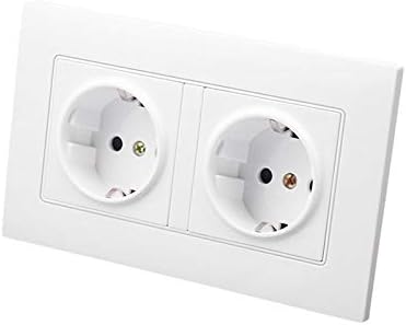 VT BigHome Waterproof Dust-Proof Outdoor External Wall Power Socket, 16A Double EU Standard Electrical Outlet Grounded AC250V