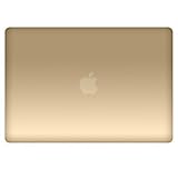 MacBook-Air-13-Shell, RiverPanda Lightweight Ultra Slim Metallic Coated Hard Case Cover With Keyboard Skin for MacBook Air 13-Inch (A1369/A1466) - Metallic Gold