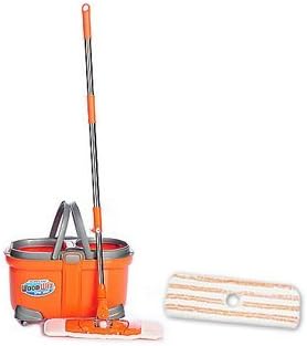 Hardwood Floor Mop Microfiber Bucket Wringer Cleaning Combo Set