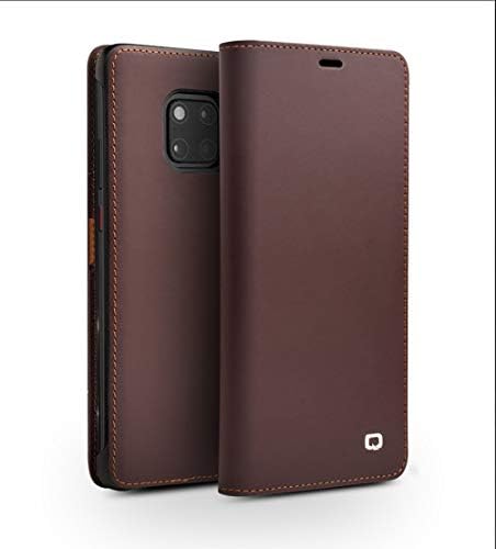 Genuine Leather Case Cover Huawei Mate 20 Pro,Flip Opening Style,Wallet Design，Retro Business Style,Slim Flip Cover Case,Compatible Huawei Mate 20 Pro Case