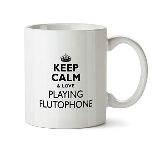 Keep Calm And Love Playing Flutophone Gift Mug - AA34 I Would Rather Funny Theme Themed Quote Saying Coffee Cup - White Novelty Present For Men Women Friend Christmas