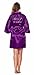 Satin Kimono Rhinestone Mother of The Groom Robe (XX-Large, Purple)