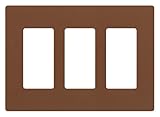 Lutron SC-3-SI Claro Three-gang Wallplate Sienna