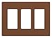 Lutron SC-3-SI Claro Three-gang Wallplate Sienna