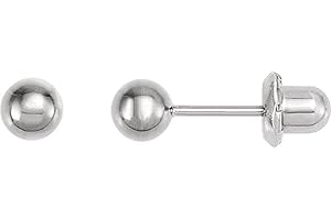 BONYAK JEWELRY Titanium Ball Piercing Earrings Pair - Hypoallergenic For Sensitive Ears