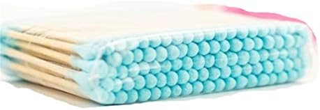 DDLBiZ Cotton Swab with Wooden Sticks for Clean Care Makeup, Pack of 200 Pieces (Color 2)