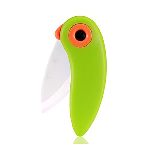 UPC 643070006062, Dimart Creative Bird Shape Foldable Ceramic Pocket Knife Folding Fruit Knife, Green