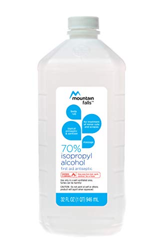 Mountain Falls 70% Isopropyl Alcohol First Aid Antiseptic for Treatment of Minor Cuts and Scrapes, 32 Fluid Ounce (Pack of 6)