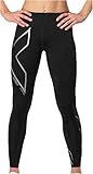 2XU Hyoptik Mid Rise Womens Long Compression Tights - Black