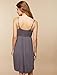 Motherhood Maternity Maternity Women's Lace Trim Nursing Fashion Nightgown, Iron gate Grey, Medium