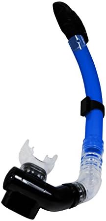 Fishtown Diving Snorkels – 17.5 inch Dual Valve Easy Breathe Snorkel, Reduces Water Intake, Mouthpiece Swivels for Optimum Comfort, Ideal for Water Sports Pacific Ocean Blue