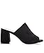 RF ROOM OF FASHION Women's Slip On Peep Toe Mules Stacked Chunky Heel Heeled Sandals