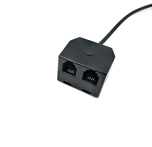 Poyiccot RJ9 Headset Adapter Extension Cord -2 in 1 RJ9 Female to Male 4P4C Y Splitter Cable Plantronics, Jabra, Hot Desking Office Phones