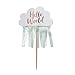Ginger Ray Rose Gold Cloud Hello World Baby Shower Tassel Cupcake Pick Toppers x 10 - Hello World