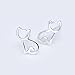 SmallDragon Girl's 925 Sterling Silver Earrings Cute Little Cat Sterling Silver Earrings Animals