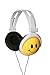 Original Authentic Happy CANZ Headphones by Roxant with Smiley Face Emoji, Foldable, Fully Adjustable Over-Ear Padded Comfort