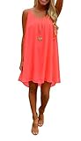 Preferhouse Women's Beach Cover Up Casual Sun Dress Maxi Tanks XL Coral