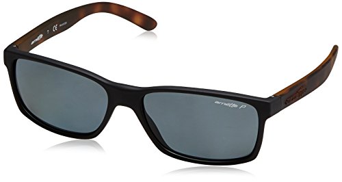 Arnette Slickster Unisex Polarized Sunglasses - 2273/81 Fuzzy Black/Fuzzy Havana/Grey