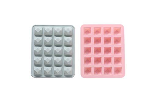 UNIYA 20 Grid Silicone Diamond Ice Grid Ice Bag Square Frozen Ice Cube Mold Ice Box Ice Mold Chocolate Mold Chocolate… - Afbeelding 8