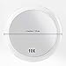 SANTOO 10X Magnifying Mirror with 3 Mounting Suction Cups Use for Precise Makeup - Eyebrows/Tweezing - Blackhead/Blemish Removal - Bathroom/Travel Makeup Mirror - 6 Inch Round (10x Magnified)